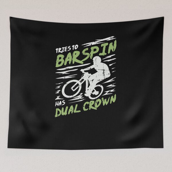 Item preview, Tries To Barspin Has Dual Crown Mountainbike Bike designed and sold by jeffded.