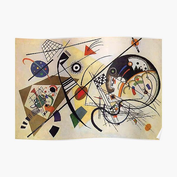 Ligne transversale, abstrait, Wassily Kandinsky Poster