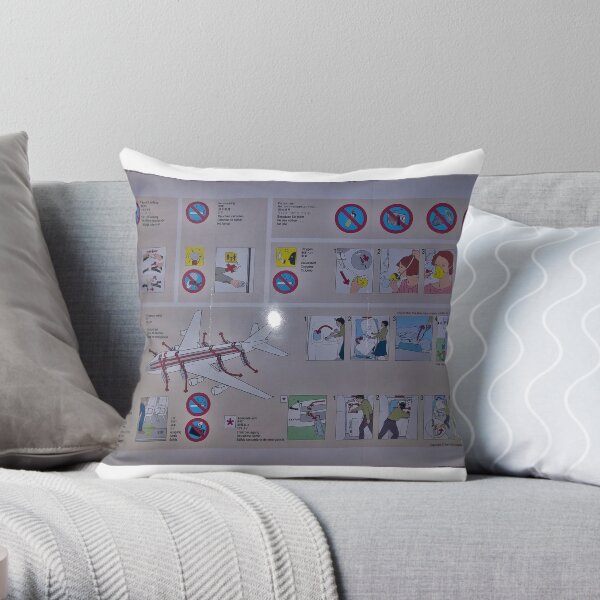 747 sp safety Throw Pillow