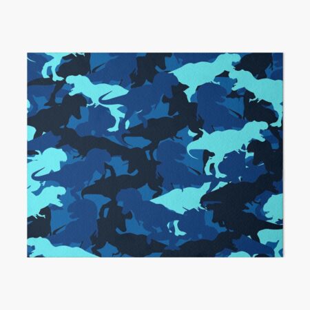 Blue Dinosaur Camouflage Camouflage Pattern Art Board Print for Sale by  Dan66