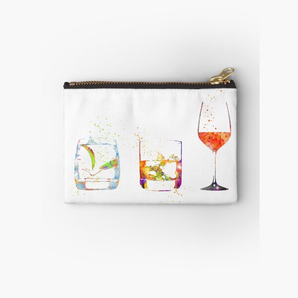 Item preview, Glass of gin, glass of wine, glass of whiskey,  bar art, kitchen art designed and sold by Rosaliartbook.