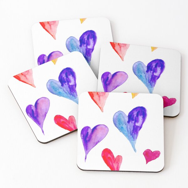 Item preview, Cute Watercolor Hearts Wash Valentine Romance designed and sold by kristinedesigns.