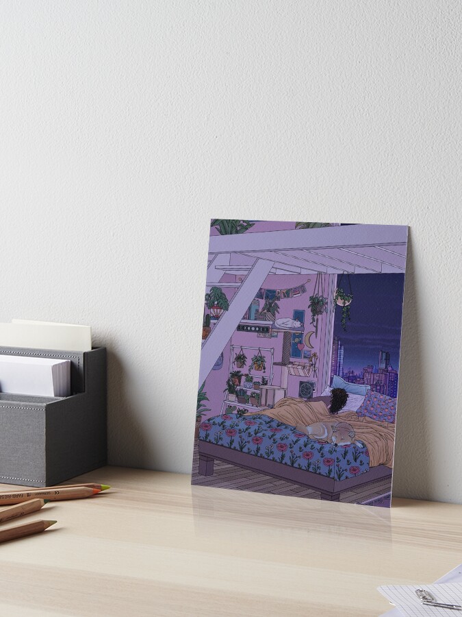 Thumbnail 1 von 2, Galeriedruck, Süße Träume - Nacht designt und verkauft von kelseydraws.