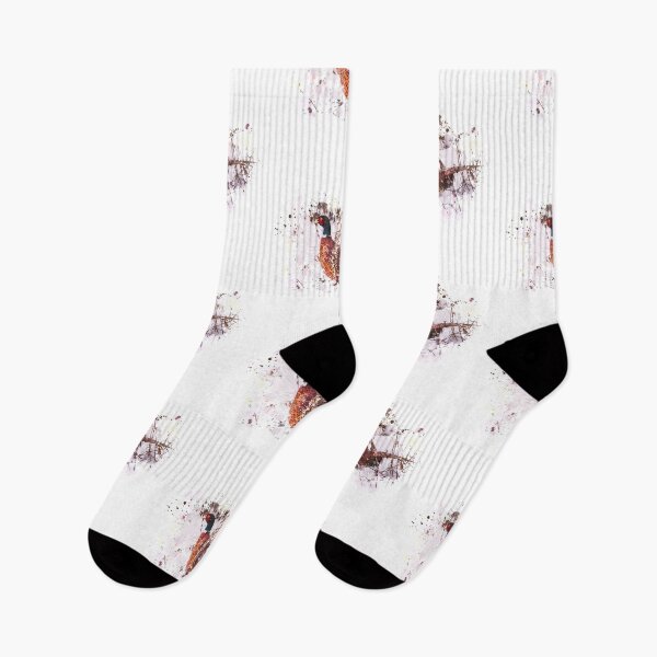 Item preview, Watercolor style photo of wild pheasant on snow designed and sold by Jelena Slijepcevic.