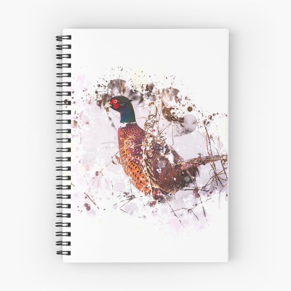 Item preview, Watercolor style photo of wild pheasant on snow designed and sold by Jelena Slijepcevic.