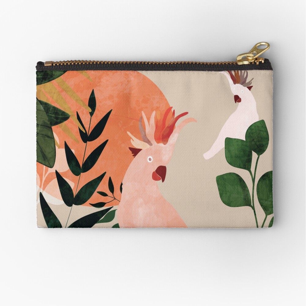 Cockatoo jungle modern Zipper Pouch