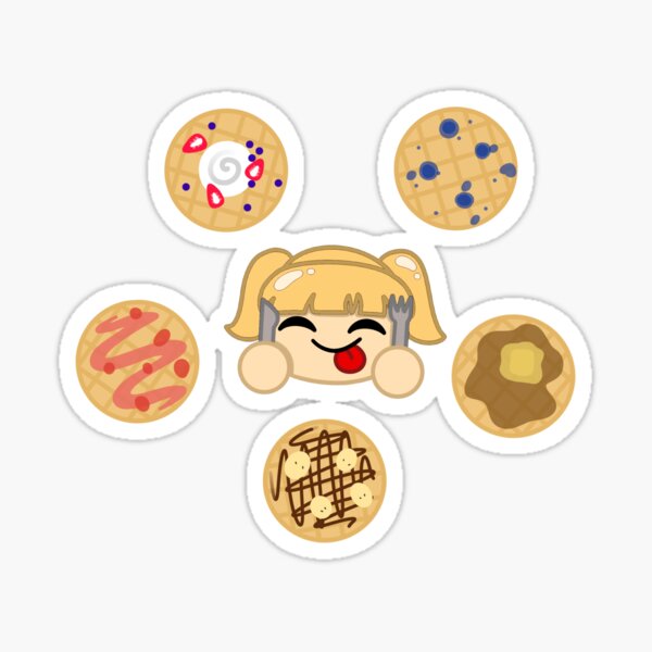 I Love Waffles (blond) Sticker