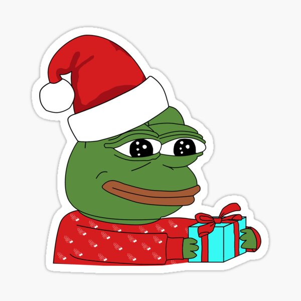 Christmas Pepe Stickers Redbubble - roblox sad movies on christmas eve