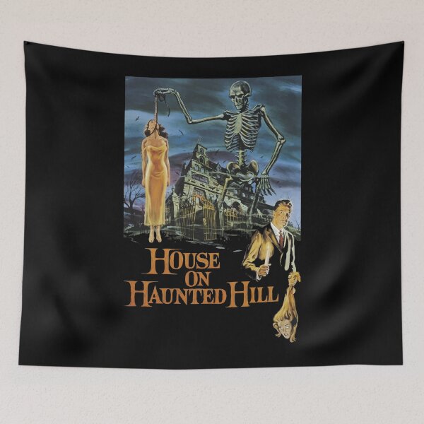 Item preview, The House On Haunted Hill,1959 Campy Horror Movie Poster designed and sold by Vintage-Artwork.