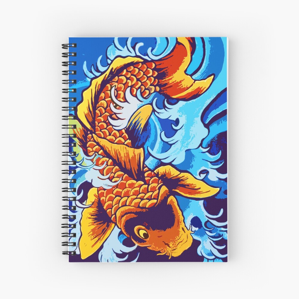 Koi Fish Spiral Notebook By Tigressdragon Redbubble