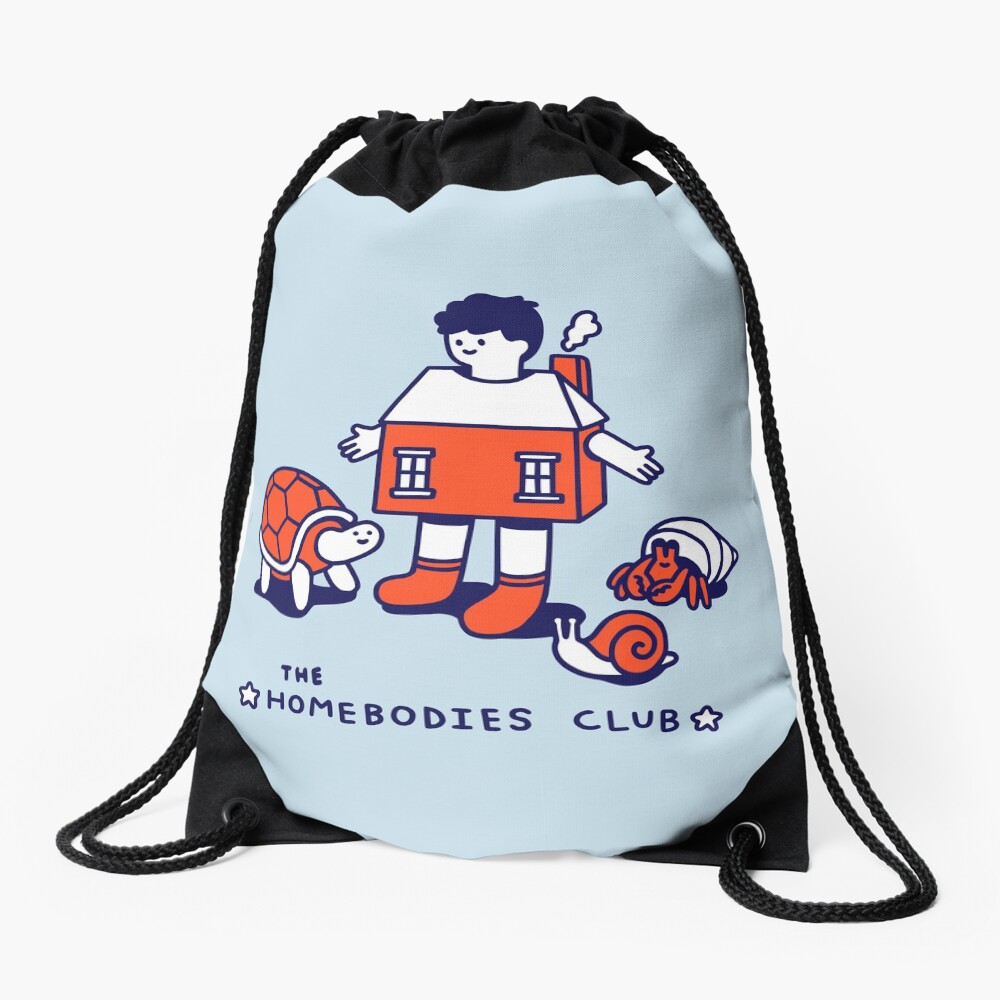 The Homebodies Club Drawstring Bag
