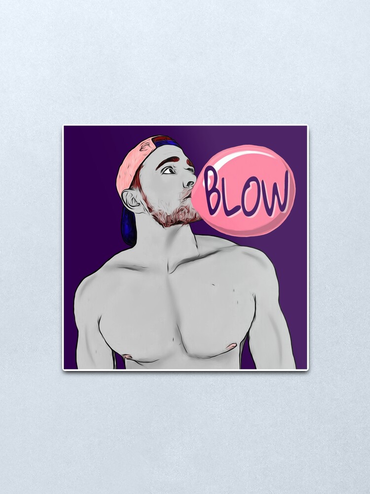 Alternate view of Blow (purple) Metal Print