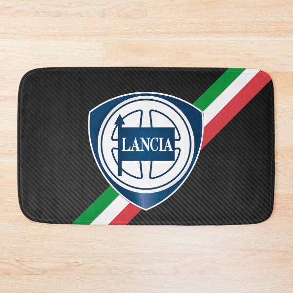 Item preview, Lancia Italy Stripes on Carbon Fiber Poster – Classic Italian Racing Art designed and sold by Road To Track.