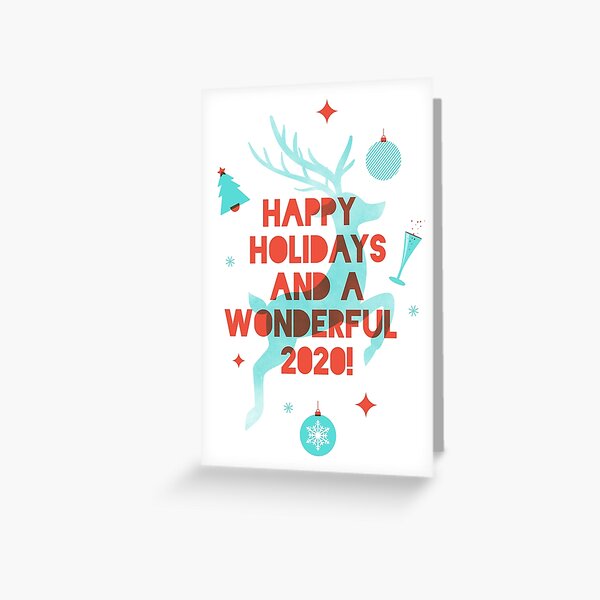 Reindeer Happy Holidays Greeting Card