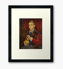 Boy With Apple Framed Print