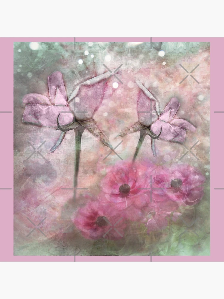 Thumbnail 5 of 5, Coasters (Set of 4), Roses and Ranunculus designed and sold by CarolM.