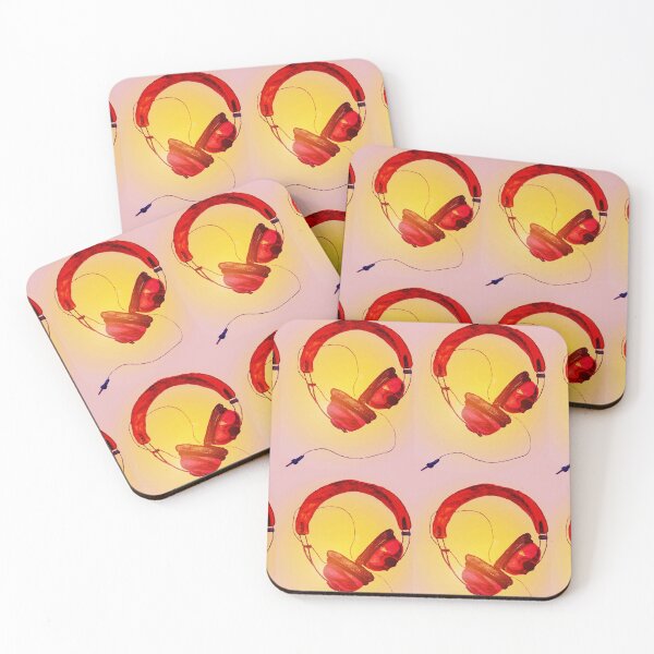 Item preview, Retro Headphones (Sunrise) by Michelle Foster designed and sold by michellefoster.