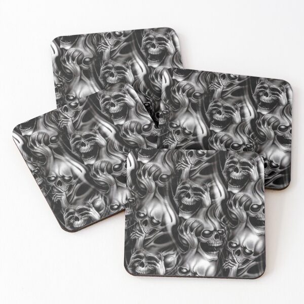 Item preview, see no evil hear no evil speak no evil skulls pattern designed and sold by oscar jasso.