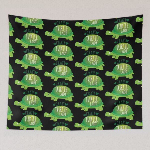 Item preview, Crazy Turtle Lady with green sea turtle designed and sold by jazzydevil.