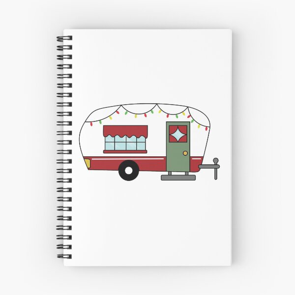 Item preview, Red and Green Camper with Christmas Lights designed and sold by elmma design.