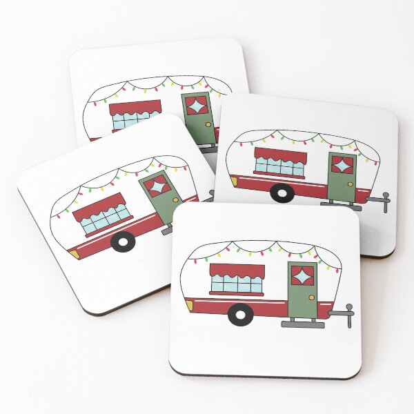 Item preview, Camper rojo y verde con luces navideñas designed and sold by elmma design.