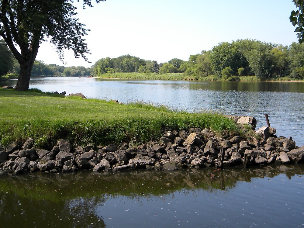"Cedar River in Waverly, IA" by milten Redbubble