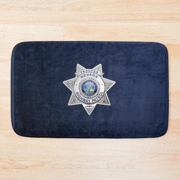 Artikelvorschau, Nevada Highway Patrol - NHP Trooper-Abzeichen über blauem Samt entworfen und verkauft von Serge Averbukh Art Studio.