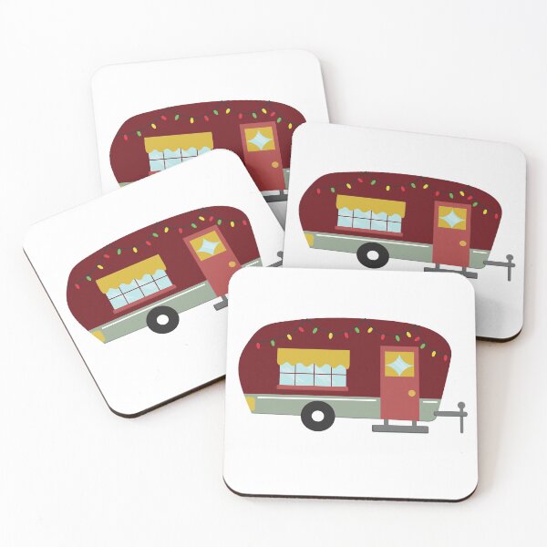 Item preview, Camper rojo y verde con luces navideñas designed and sold by elmma design.
