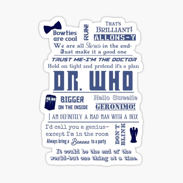Item preview,  Dr. Who quotes II designed and sold by Sassenach616.