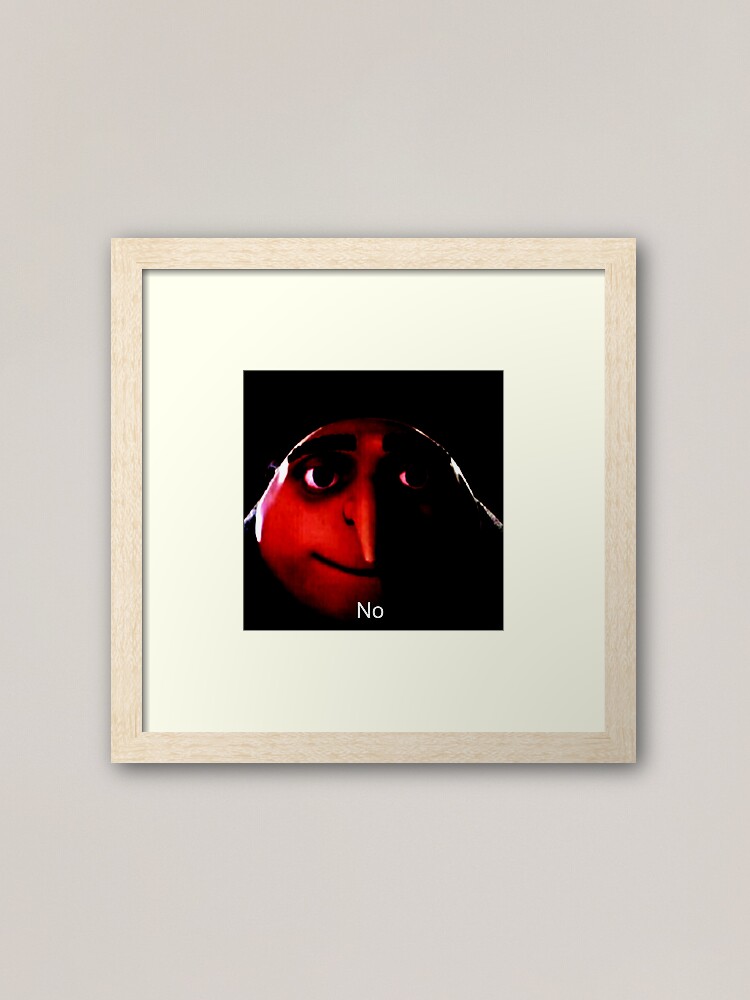 Gru Meme Face | Framed Art Print
