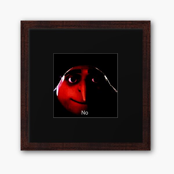 Gru Meme Face | Framed Art Print