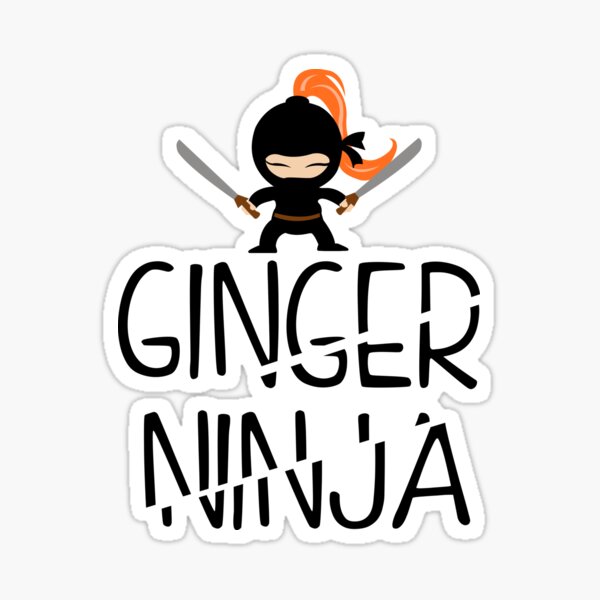 "Ginger Ninja" Sticker for Sale by KsuAnn Redbubble