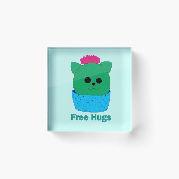 Item preview, Free Hugs Cactus Cat designed and sold by alisadesigns.