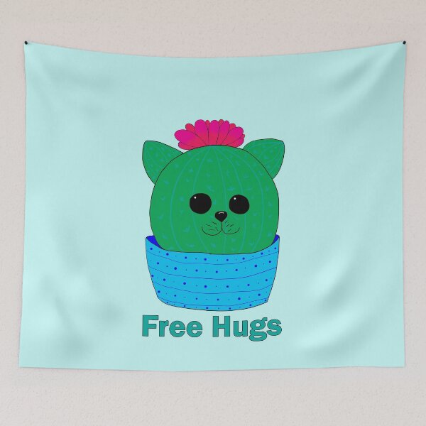 Item preview, Free Hugs Cactus Cat designed and sold by alisadesigns.
