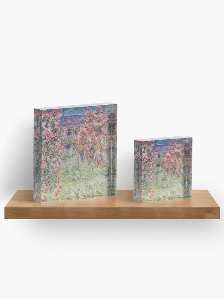 Thumbnail 3 of 5, Acrylic Block, House Among the Roses designed and sold by ColorMeFHappy.