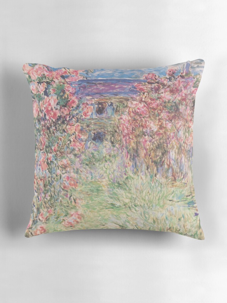 Thumbnail 3 of 4, Pillow, House Among the Roses designed and sold by ColorMeFHappy.