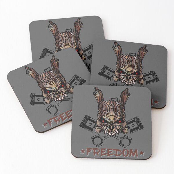 Item preview, Motorcycle Engine Skull Crossed Pistons Freedom designed and sold by CharJens.