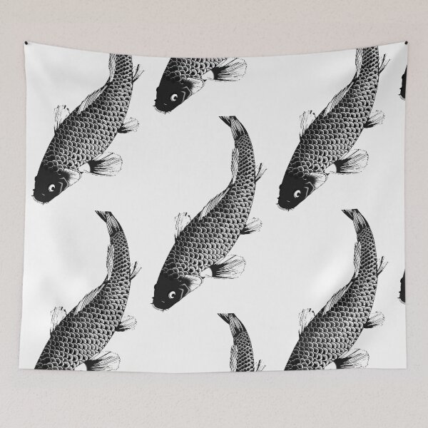 Item preview, 14th century Japanese woodcut of a koi fish designed and sold by killies.
