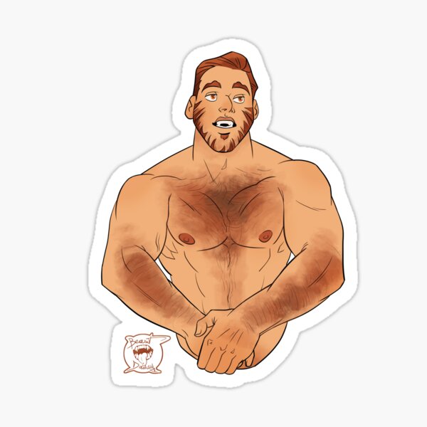 Big Flex Stickers Redbubble - hairy muscles and abs roblox