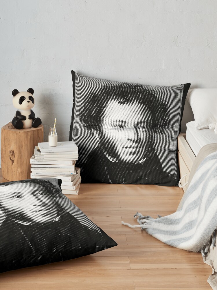 Alternate view of Alexander Pushkin, the greatest Russian poet Floor Pillow