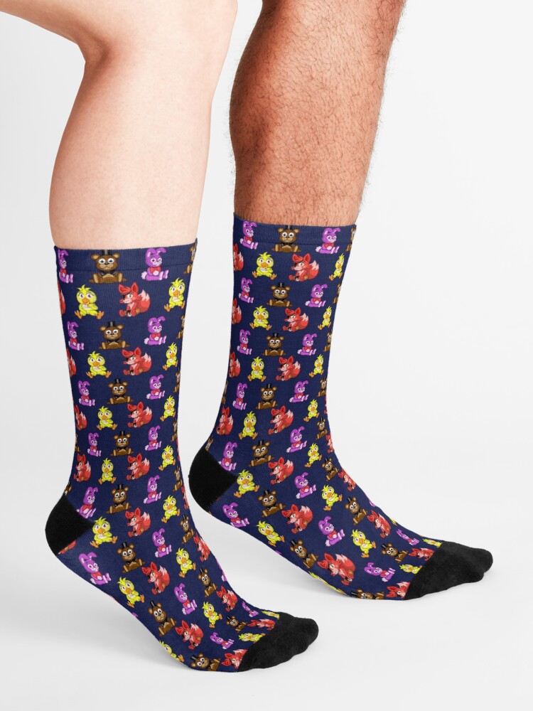 "FNAF Chibi Pattern" Socks by hotcheeto89 Redbubble