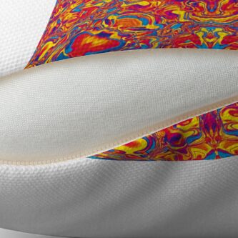 Alternate view of Liquefied Flow IV - RYB Throw Pillow