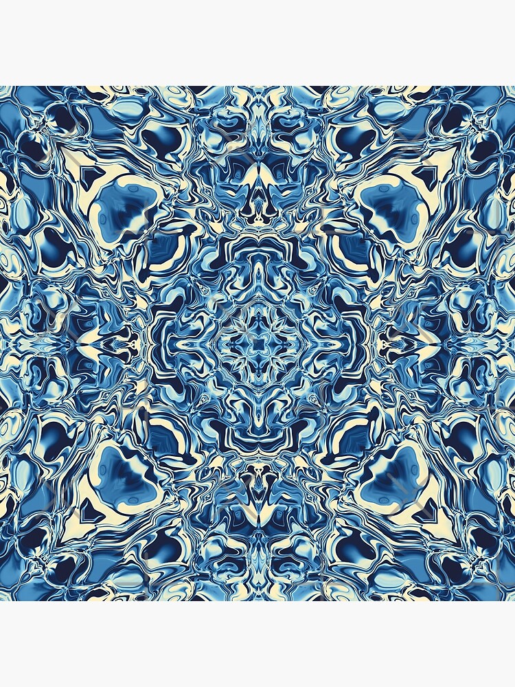 Liquefied Flow IV - Blue Cream by ifourdezign