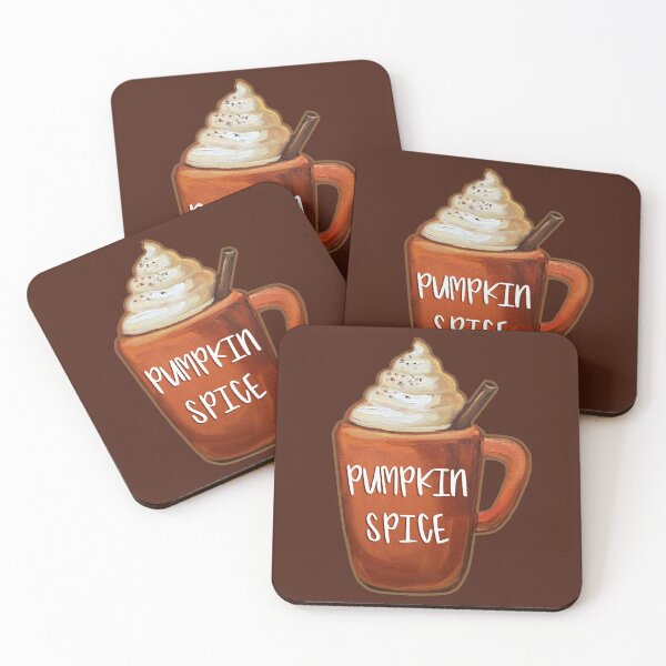 Item preview, Hand Painted Pumpkin Spice Coffee Quote designed and sold by RobertPhelpsArt.
