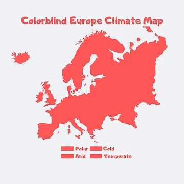 Artwork thumbnail, Colorblind Europe Climate Map by InVisibleColors