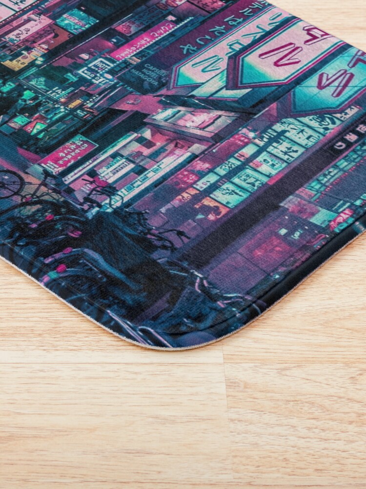 Alternate view of Tokyo - A Neon Wonderland Bath Mat