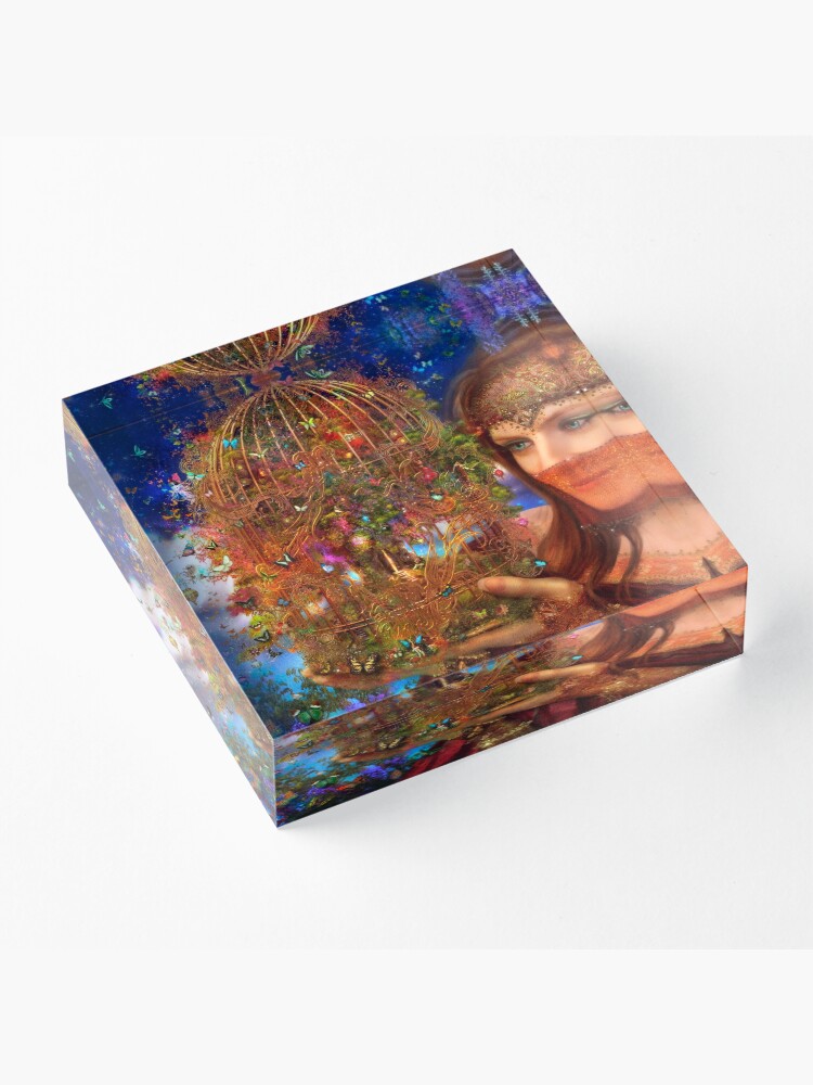 Alternate view of Her Butterfly Fairytale Acrylic Block