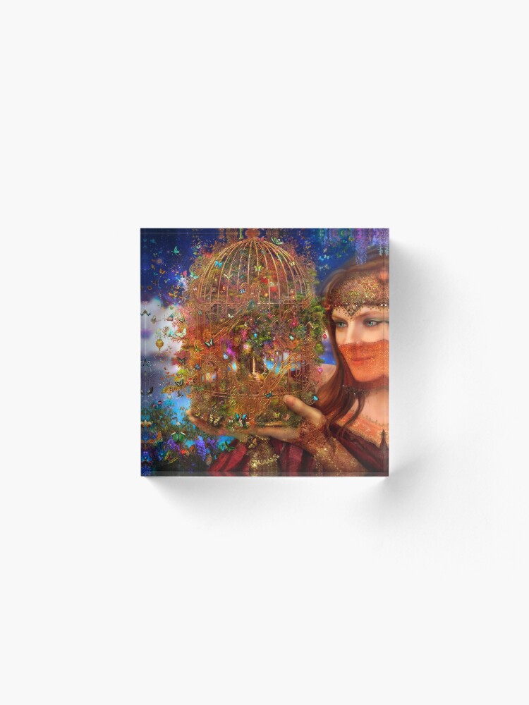 Alternate view of Her Butterfly Fairytale Acrylic Block