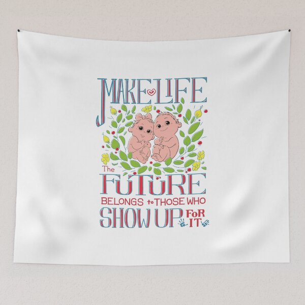 Item preview, MAKE LIFE - light bg designed and sold by handdrawnbear.