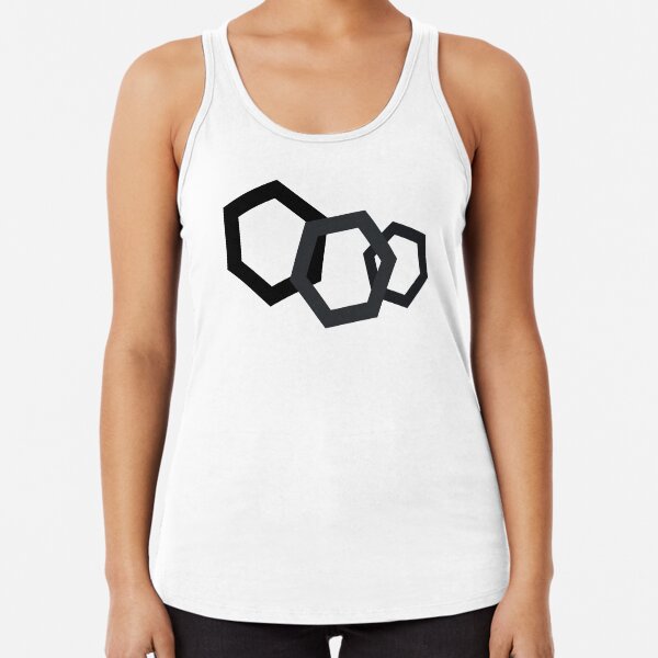 Cold Paper Dark Hex Landscape Racerback Tank Top